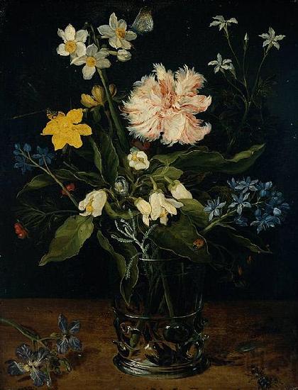 Jan Brueghel Still Life with Flowers in a Glass